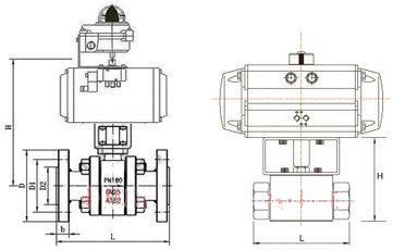 氣動高壓球閥結構圖